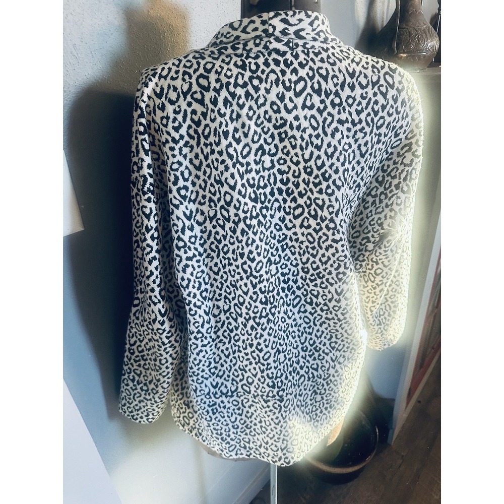 Pull&Bear Leopard Print Blazer Open Front Jacket Animal Print Small - Picture 2 of 3